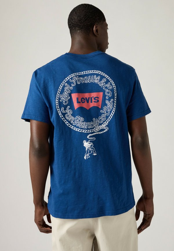 Levi's® LSE_SS RELAXED FIT TEE BOXTAB 5IN BLACK. - Print T-shirt - levis records crus - blues -