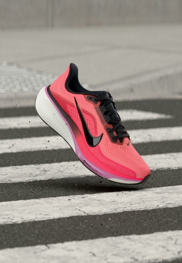 Nike Performance AIR ZOOM PEGASUS 42 - Road running shoes - arctic orange/black/flash crimson/light magenta/summit white/atomic pink