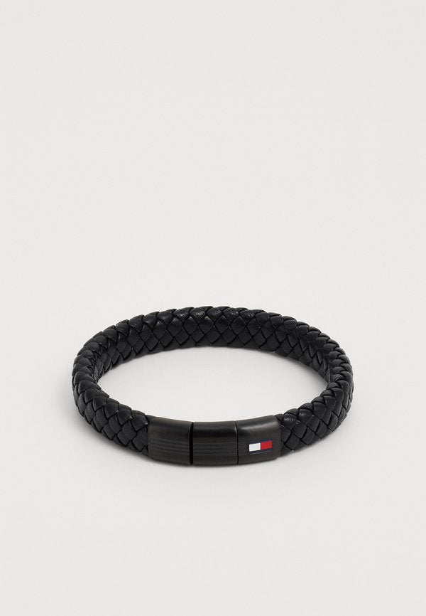 Tommy Hilfiger ROUNDED BRAIDED - Bracelet - black