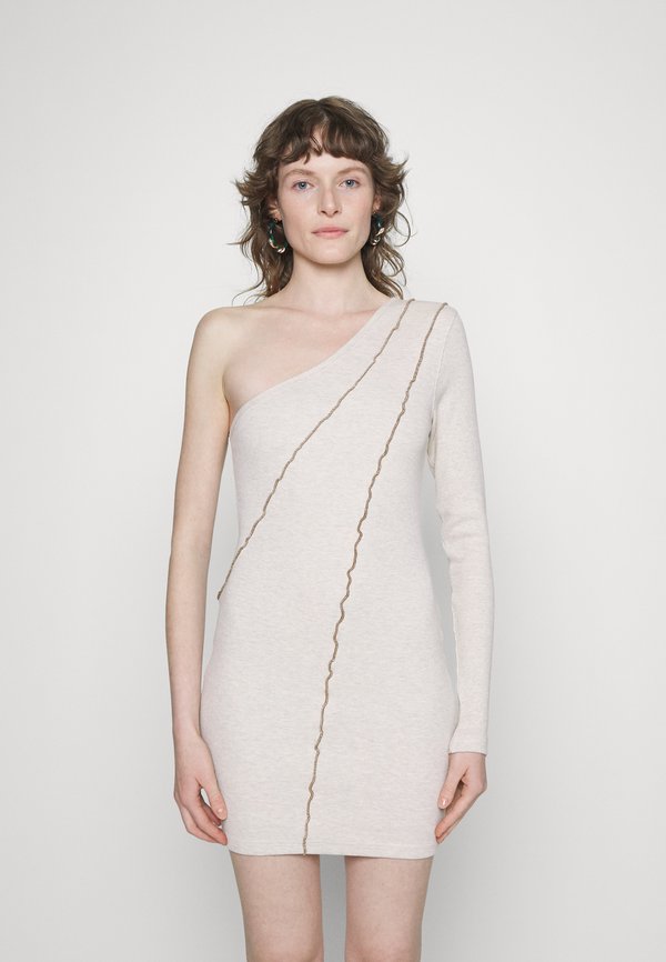 IN THE STYLE LIBERTY EXPOSED SEAM ONE SLEEVE DRESS