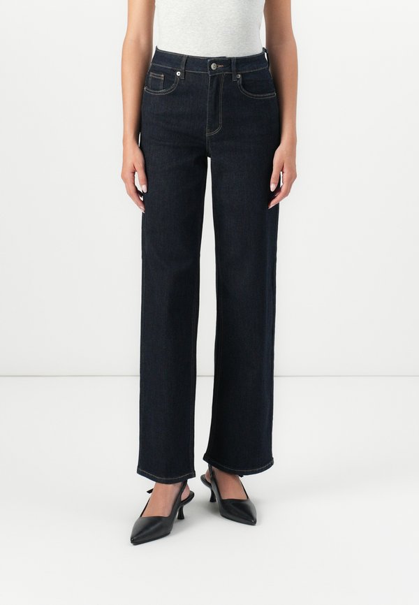 ONLY Wide-fit ONLJUICY-WAUW High waist Wide Leg Fit - Straight leg jeans - dark blue denim