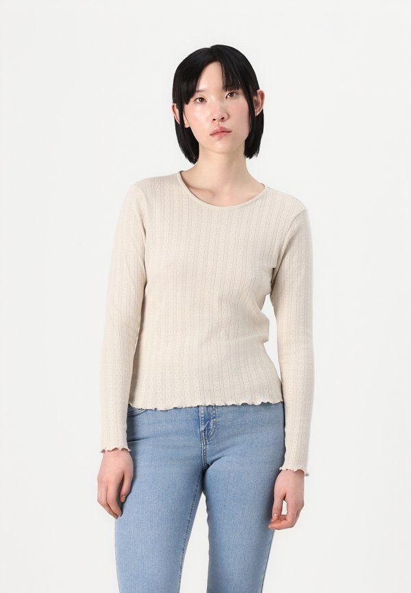 ONLY ONLCARLOTTA - Long sleeved top - pumice stone