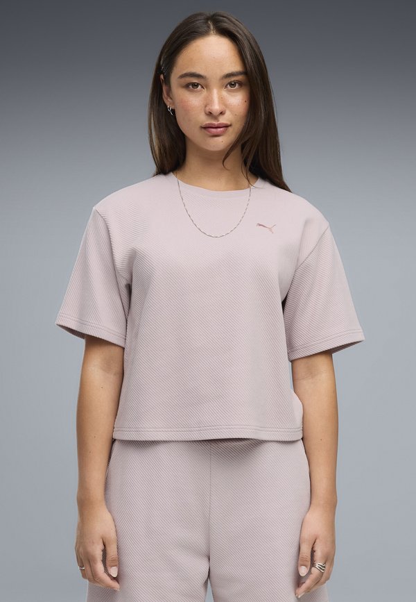 Puma ESSENTIALS ELEVATED RELAXED T-SHIRT - Basic T-shirt - misty pink