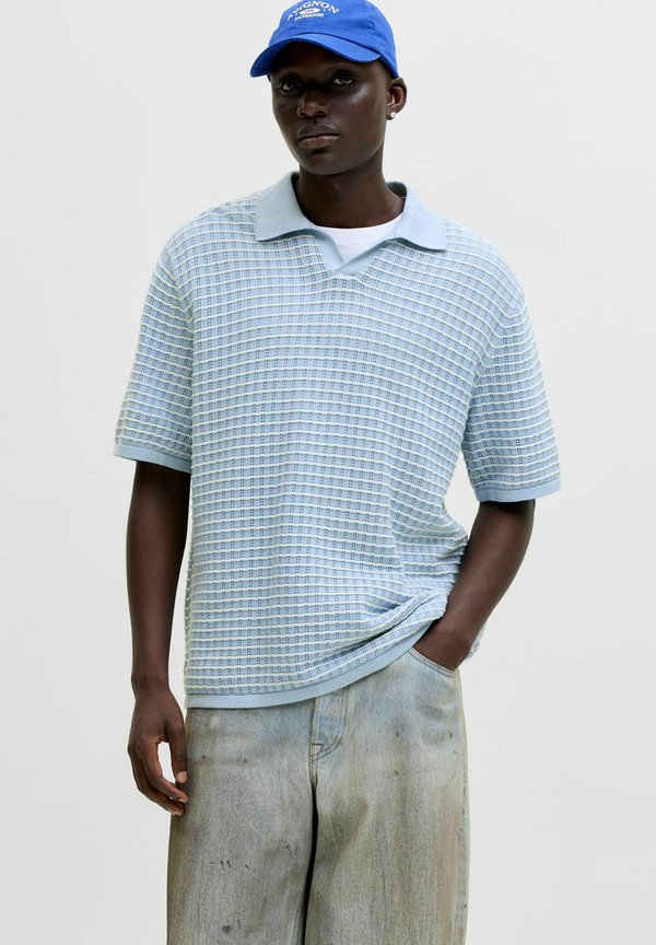 Jack & Jones Knitted Knitted - Polo shirt - cashmere blue