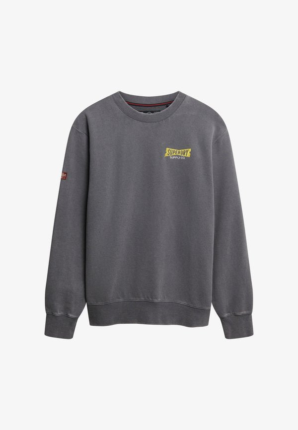 Superdry & Co HERITAGE TAB CREW  - Sweatshirt - stormy weather blue