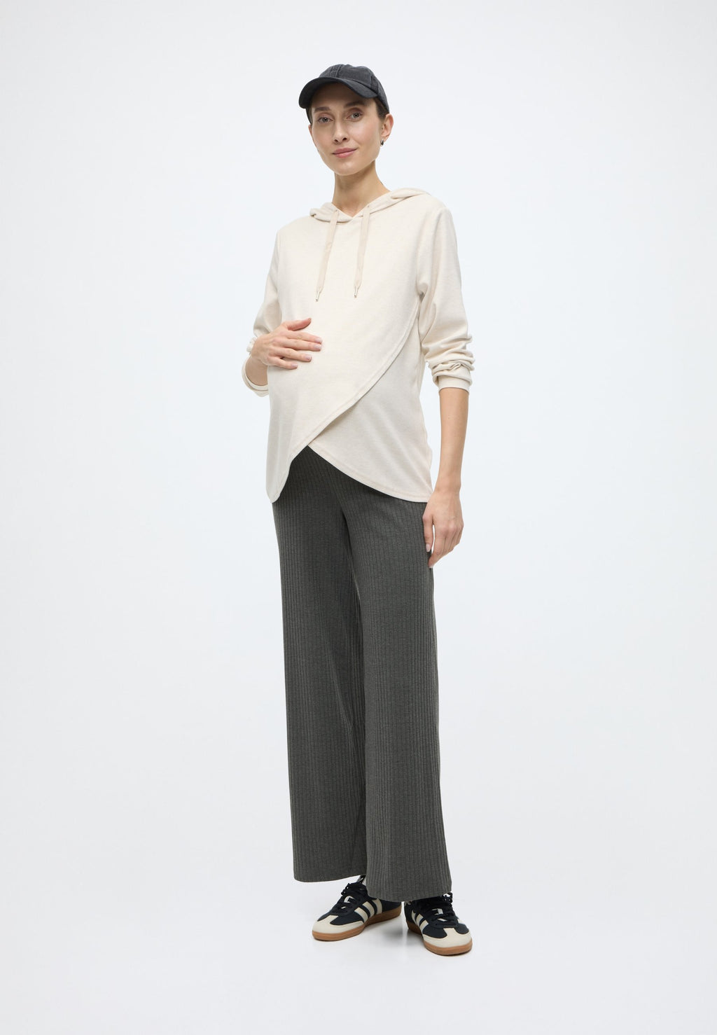 Even&Odd Maternity FULL LENGTH WIDE RIB PANTS M-EV4_SS22_2-1-A_011