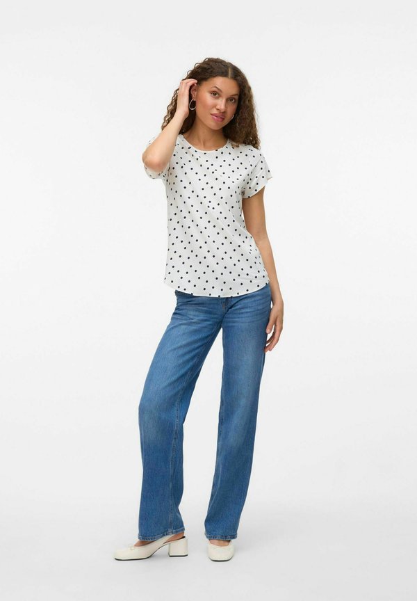 Vero Moda VMBELLA - Print T-shirt - snow white