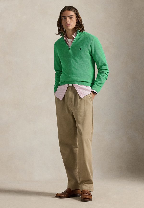 Polo Ralph Lauren MESH KNIT COTTON QUARTER ZIP SWEATER