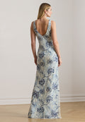 Lauren Ralph Lauren FLORAL BEADED TULLE GOWN