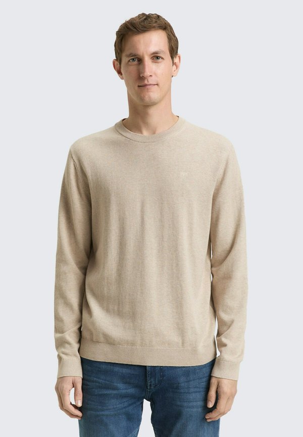 TOM TAILOR TOM TAILOR PULLOVER STRICKPULLOVER - Jumper - cashew beige melange