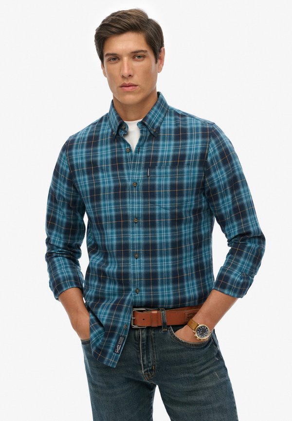 Superdry & Co SUPERDRY VINTAGE CHECK SHIRT.. - Shirt - hoxton check navy