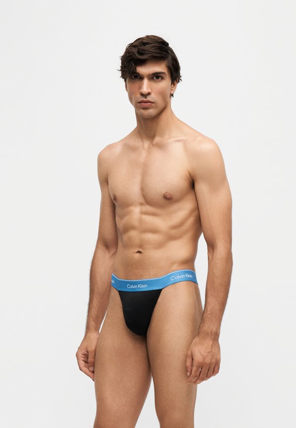 Calvin Klein Underwear THONG ICON 3 PACK - Thong - poseidon blue/plein air/red plum