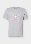 Nike Performance POLAND MENS GRAPHIC TEE - National team wear - dark grey heather/sport red
