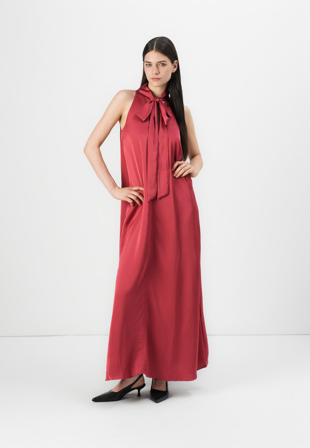 VILA VIFADIA TIE DETAIL MAXI DRESS