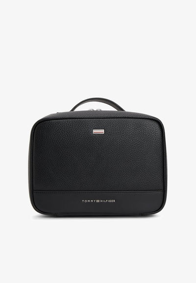 Tommy Hilfiger CENTRAL TRAVEL WASHBAG UNISEX - Wash bag - black