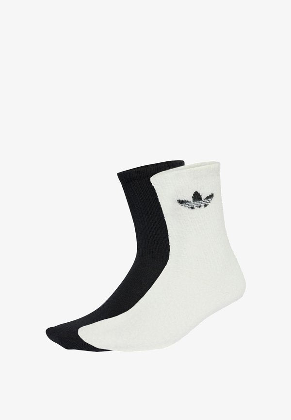 adidas Originals ADIDAS ORIGINALS FLUFFY CREW SOCK 2 PAIRS UNISEX - Socks - off white black