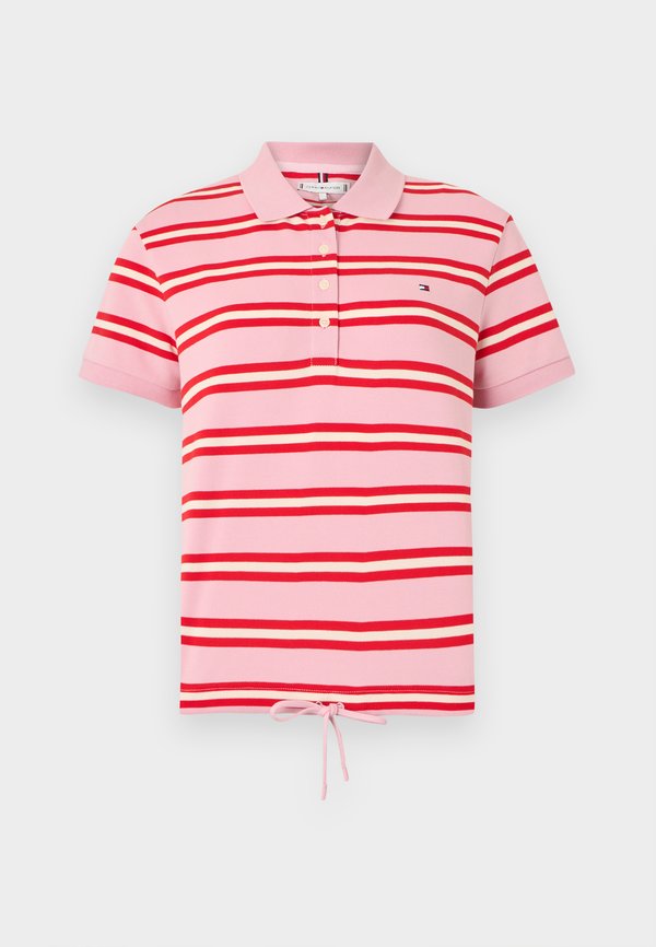 Tommy Hilfiger 1985 REGULAR FIT TIE FRONT POLO SHIRT - Polo shirt - bonita pink/fireworks