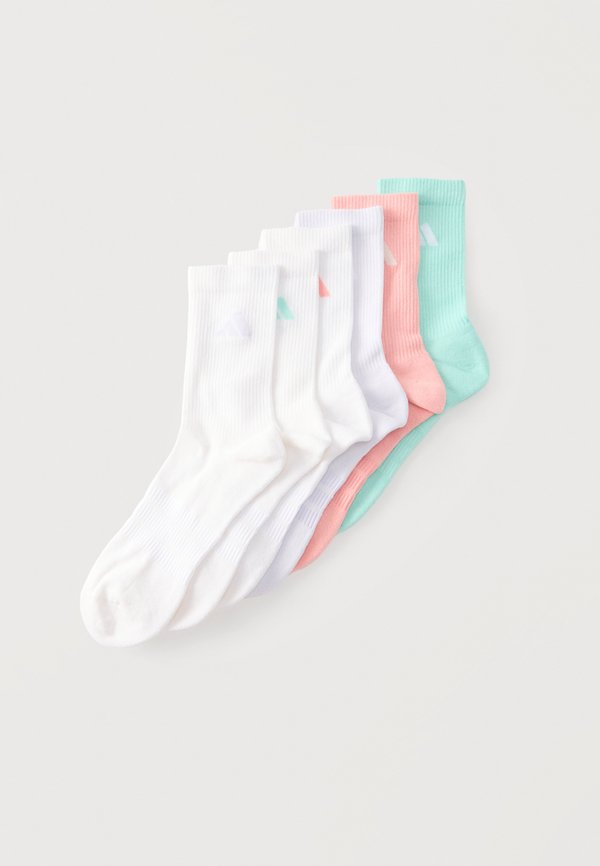 adidas Performance CUSHIONED UNISEX 6 PACK - Sports socks - white/frozen purple/clear mint/semi frozen turbo