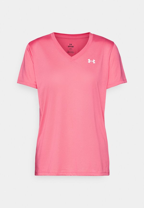 Under Armour TECH - Sports T-shirt - super pink/white