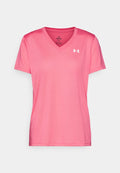 Under Armour TECH - Sports T-shirt - super pink/white