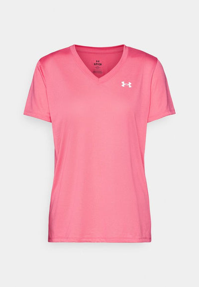 Under Armour TECH - Sports T-shirt - super pink/white