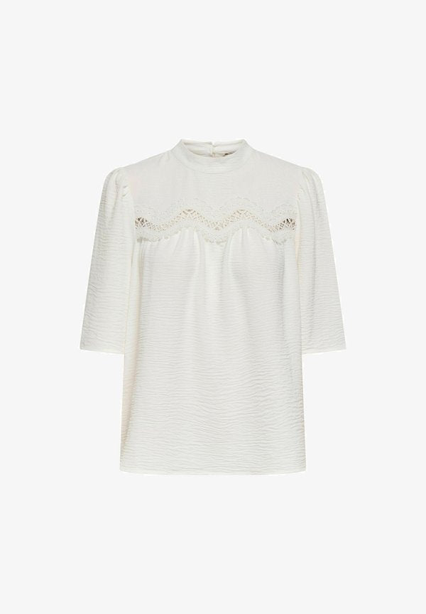 ONLY TOP ONLMETTE TOP - Blouse - cloud dancer