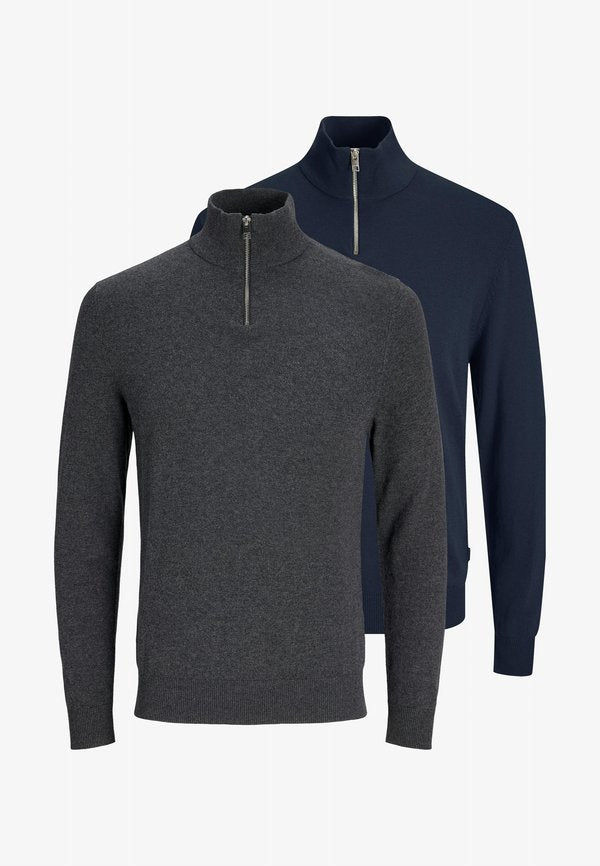 Jack & Jones JACK & JONES 2 PACK - Jumper - dunkelblau   dunkelgrau