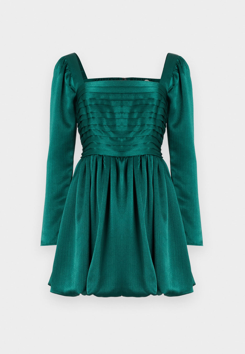 Abercrombie & Fitch The A&F Emerson Bubble Hem Satin Mini Dress