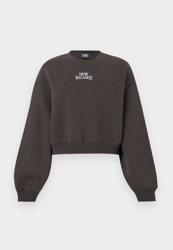 New Balance LINEAR HERITAGE CREW - Sweatshirt - faded black