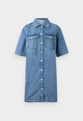 Vero Moda Denim VMFENJA Short - Denim dress - medium blue denim