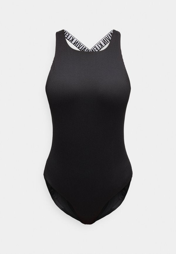 Calvin Klein Swimwear SCOOP BACK ONE PIECE INTENSE POWER SWIM - Swimsuit - black