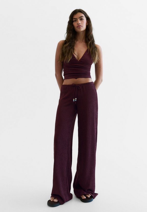Bershka TROUSERS - Trousers - mauve