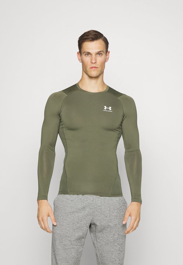 Under Armour HEATGEAR BASELAYER - Long sleeved top - marine green/white