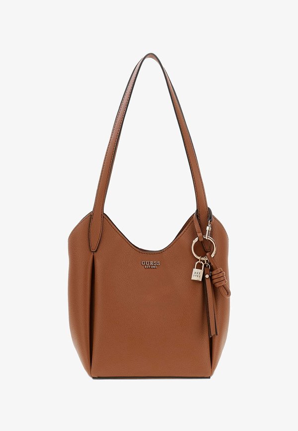 Guess MELODY BUCKET - Handbag - hellbraun