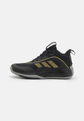 adidas Performance OWN THE GAME UNISEX - Basketball shoes - core black/gold metallic/solid grey
