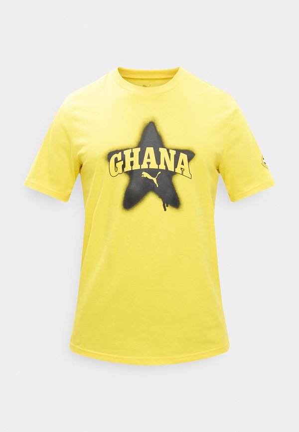 Puma GHANA FA FTBLCULTURE TEE  - National team wear - pelé yellow/black