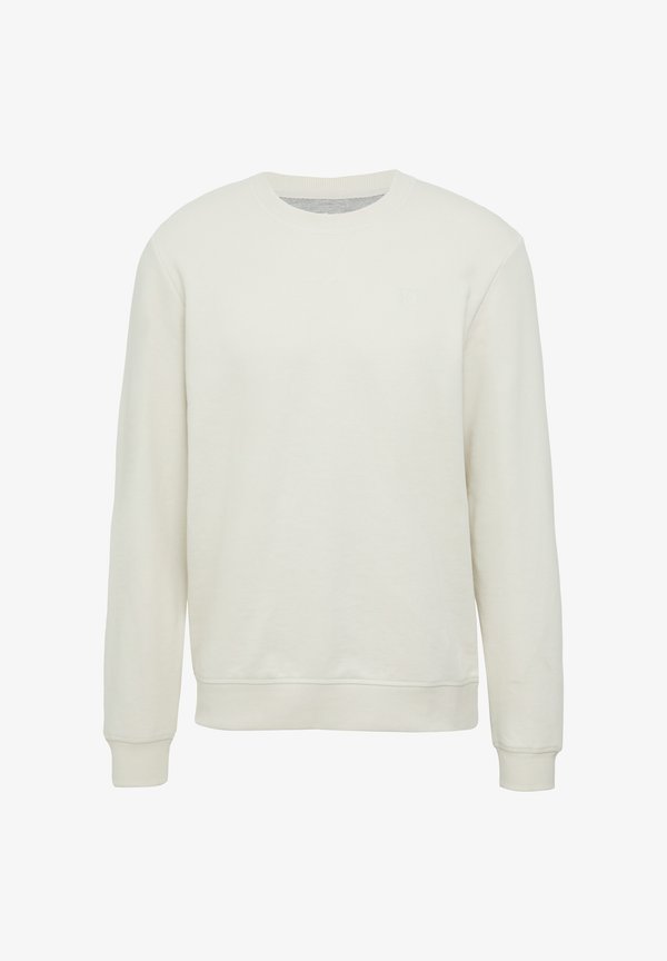 s.Oliver CREW NECK MIT LOGO-STICKEREI - Sweatshirt - wollweiß