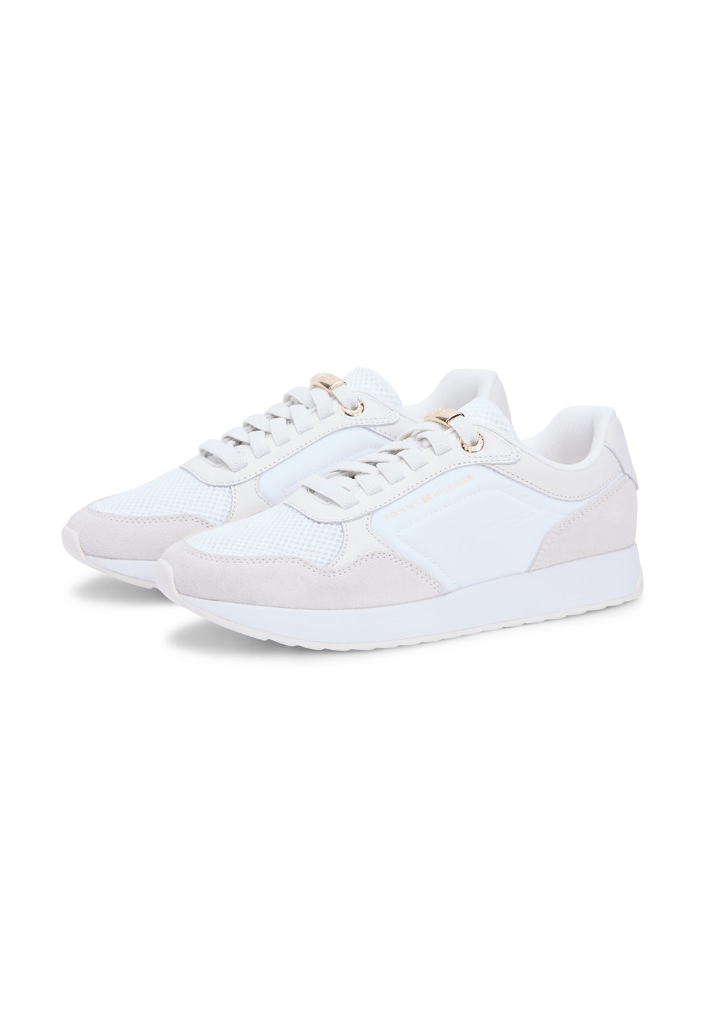 SUEDE MIXED TEXTURE MESH SERRATED TRAINERS Media 2