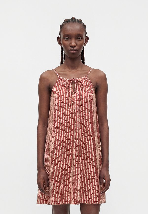 ONLY ONLTOVE LONG DRESS - Jumper dress - brick red/birch