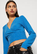 Pieces PCLINA CROPPED V NECK