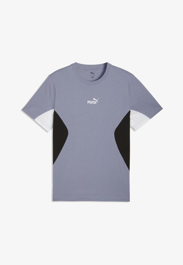 Puma ESSENTIALS BLOCK T-SHIRT - Print T-shirt - gray sky