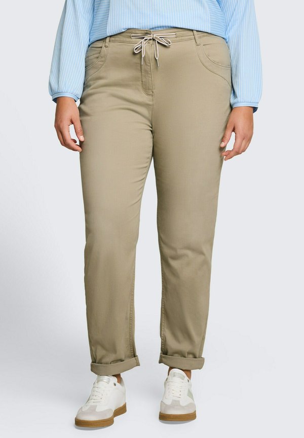 TOM TAILOR TOM TAILOR HOSEN - CROPPED  - Trousers - silver olive
