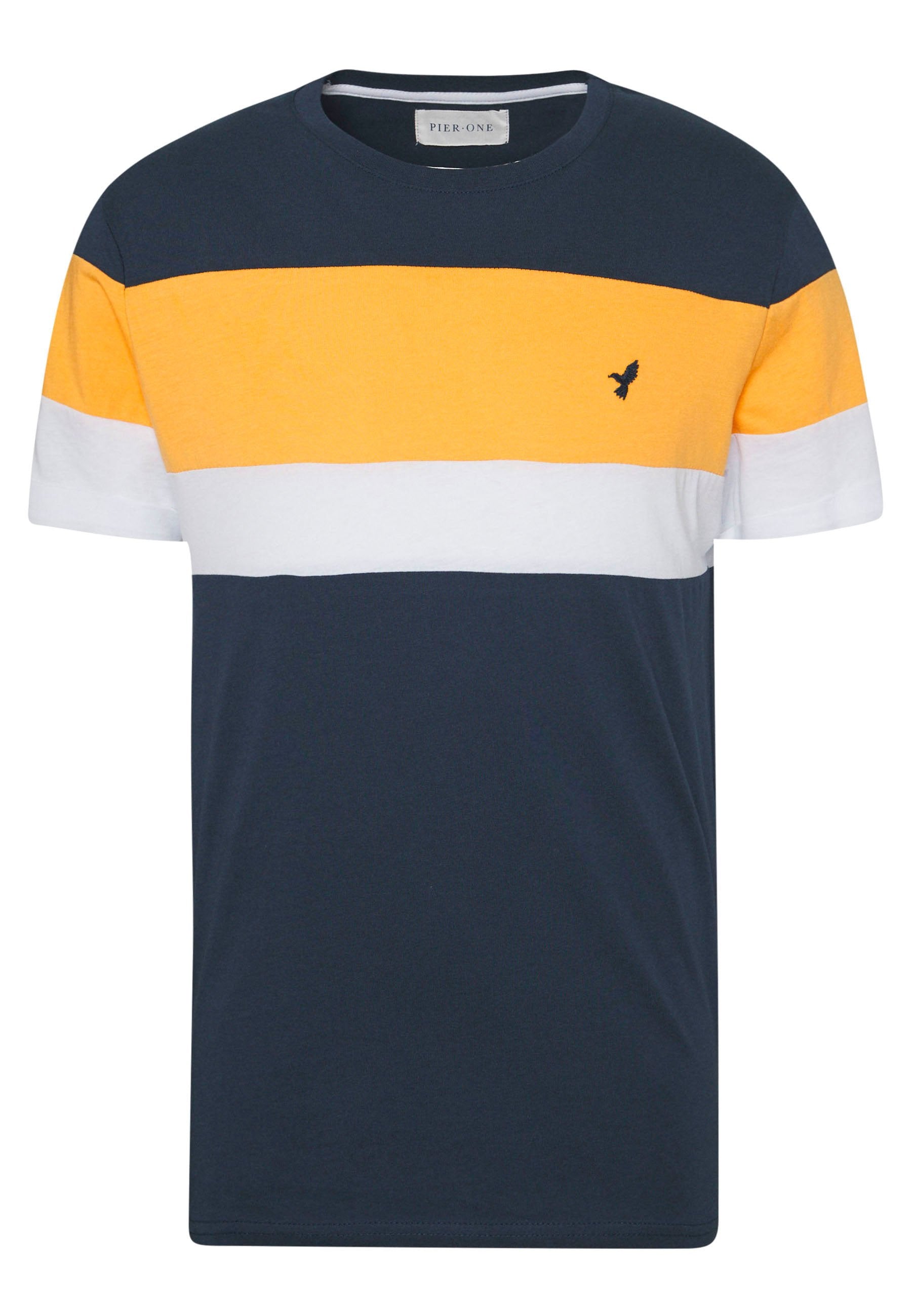 Pier One COLOUR BLOCK EMBROIDERY T-SHIRT