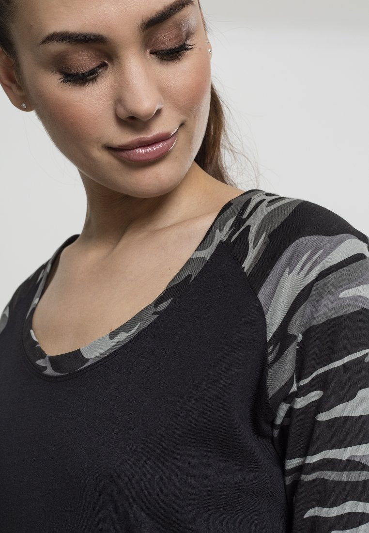 Urban Classics LADIES 3/4 CONTRAST RAGLAN TEE