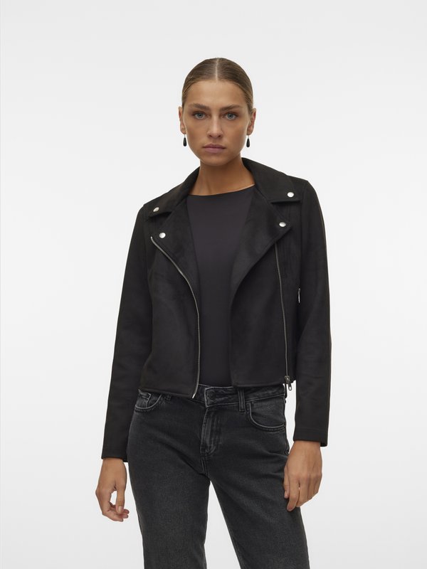 Vero Moda VMJOSE - Faux leather jacket - black
