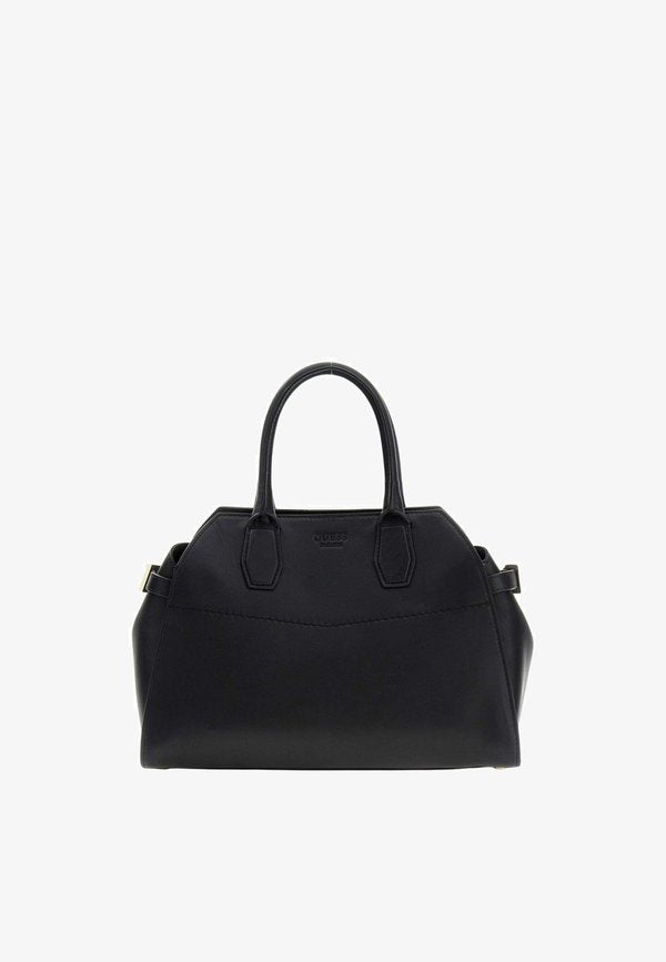 Guess GUESS SAC BANDOULIÈRE YULIA SMALL SATCHEL BLACK - Handbag - black bla