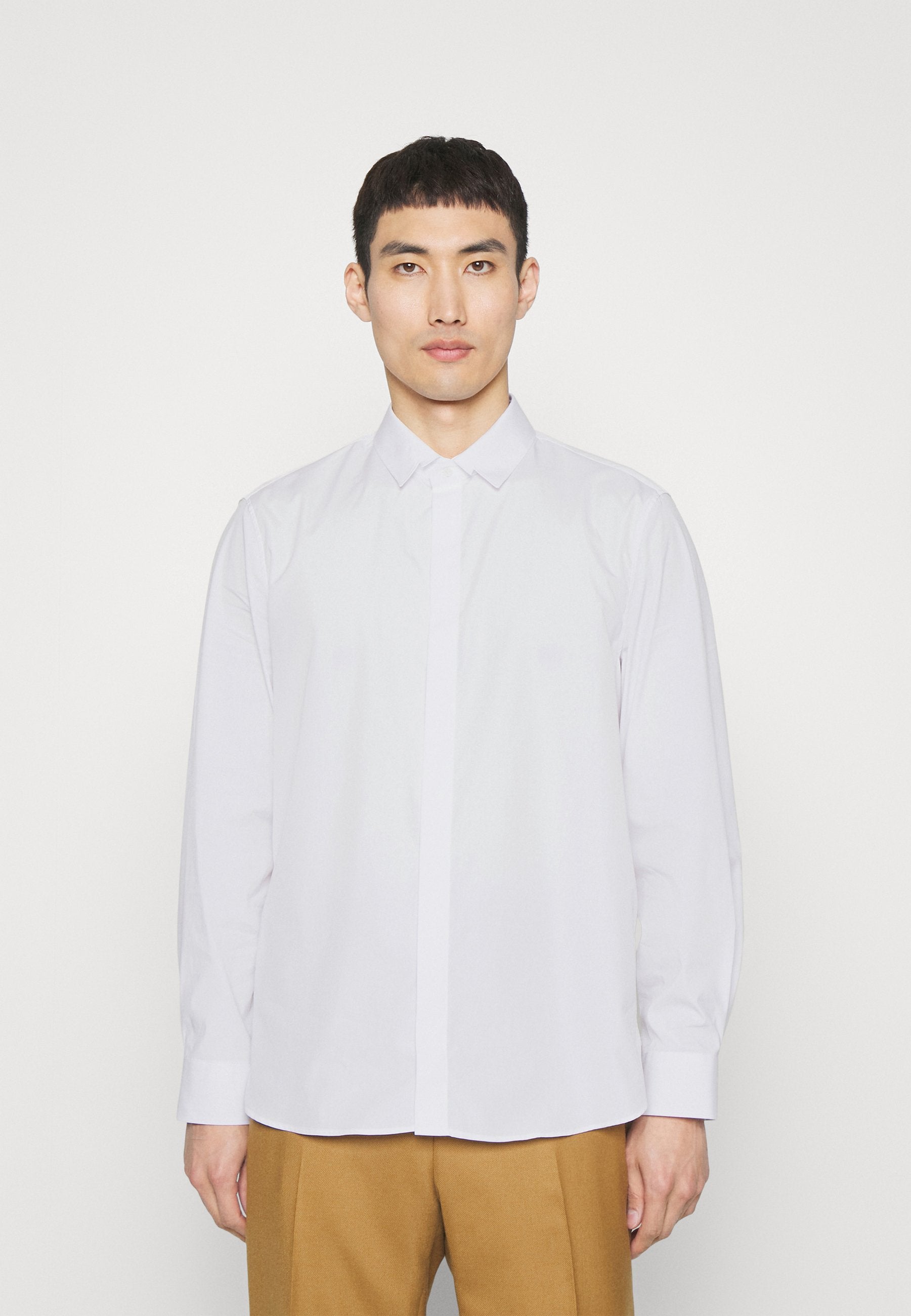 Neil Barrett SLIM BOLT COLLAR DETAIL LONG SLEEVE SHIRT