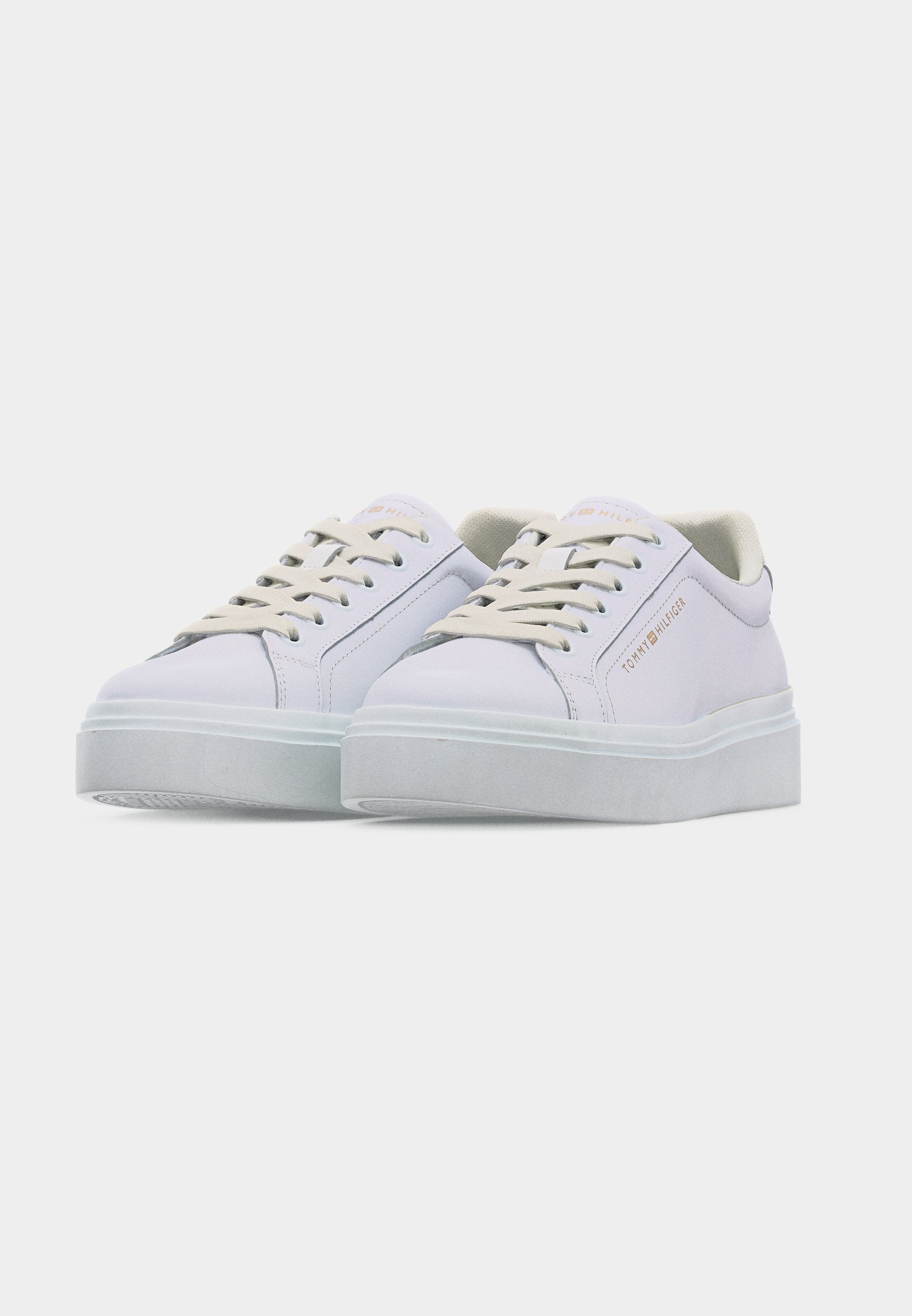 LOGO LEATHER PLATFORM CUPSOLE TRAINERS Media 3