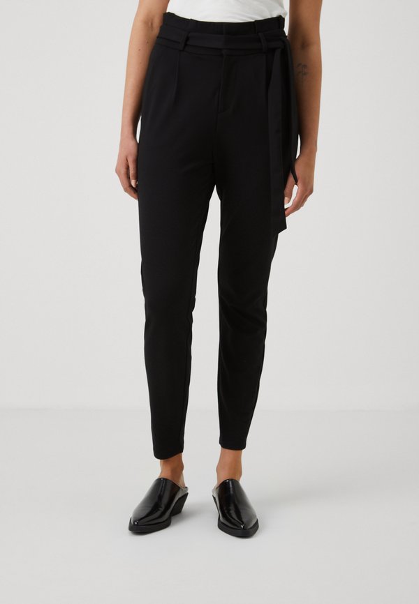 Vero Moda Tall VMEVA PAPERBAG - Trousers - black