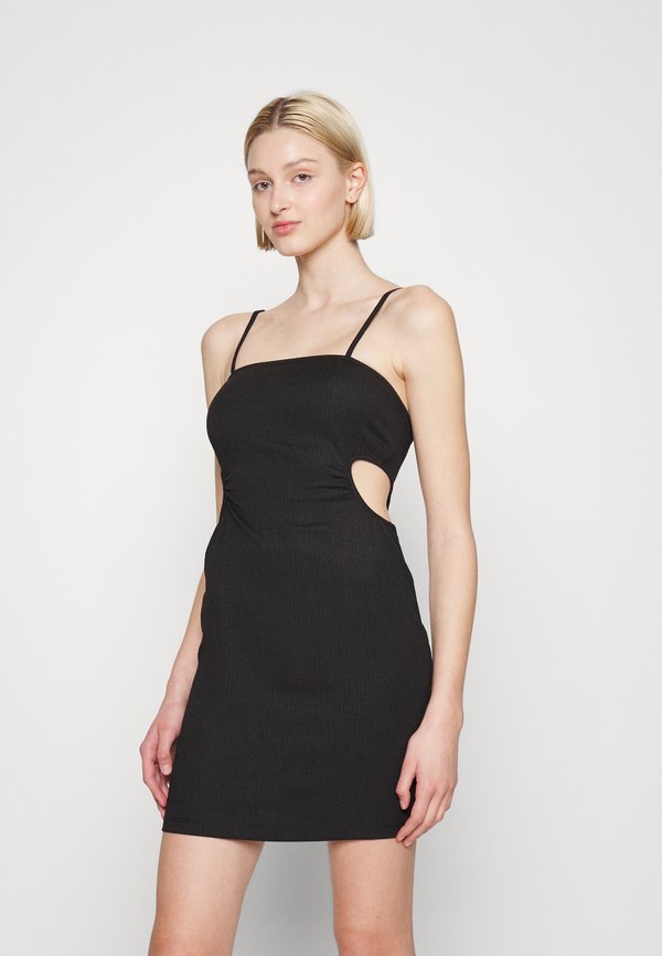 Even&Odd STRAPPY OPEN WAIST BODYCON MINI DRESS (EO-SS23-C130-SP) / 802 - BLACK